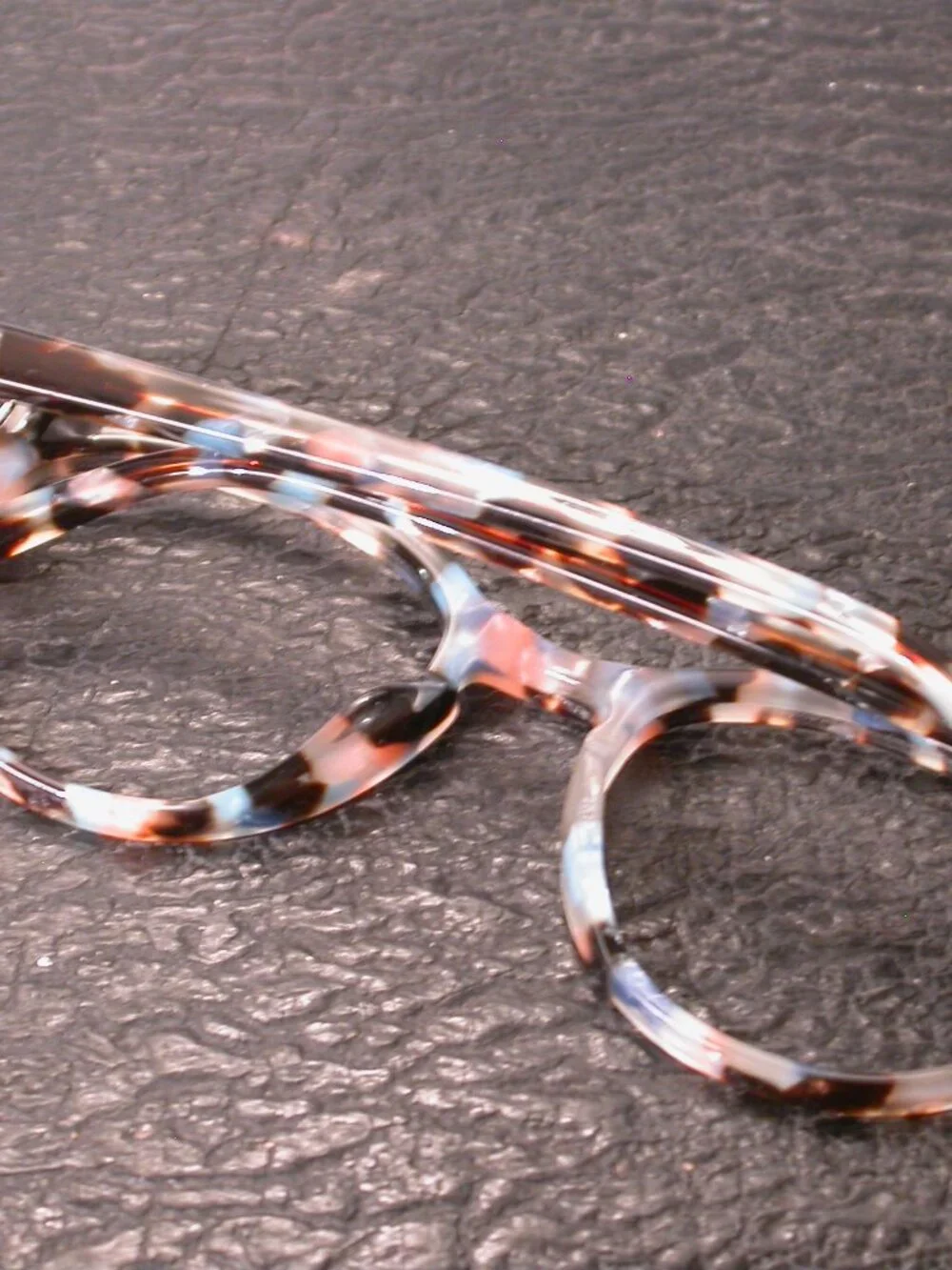 Warby Parker Wright Blue Fleck Clear Tortoise Eyeglasses Frames